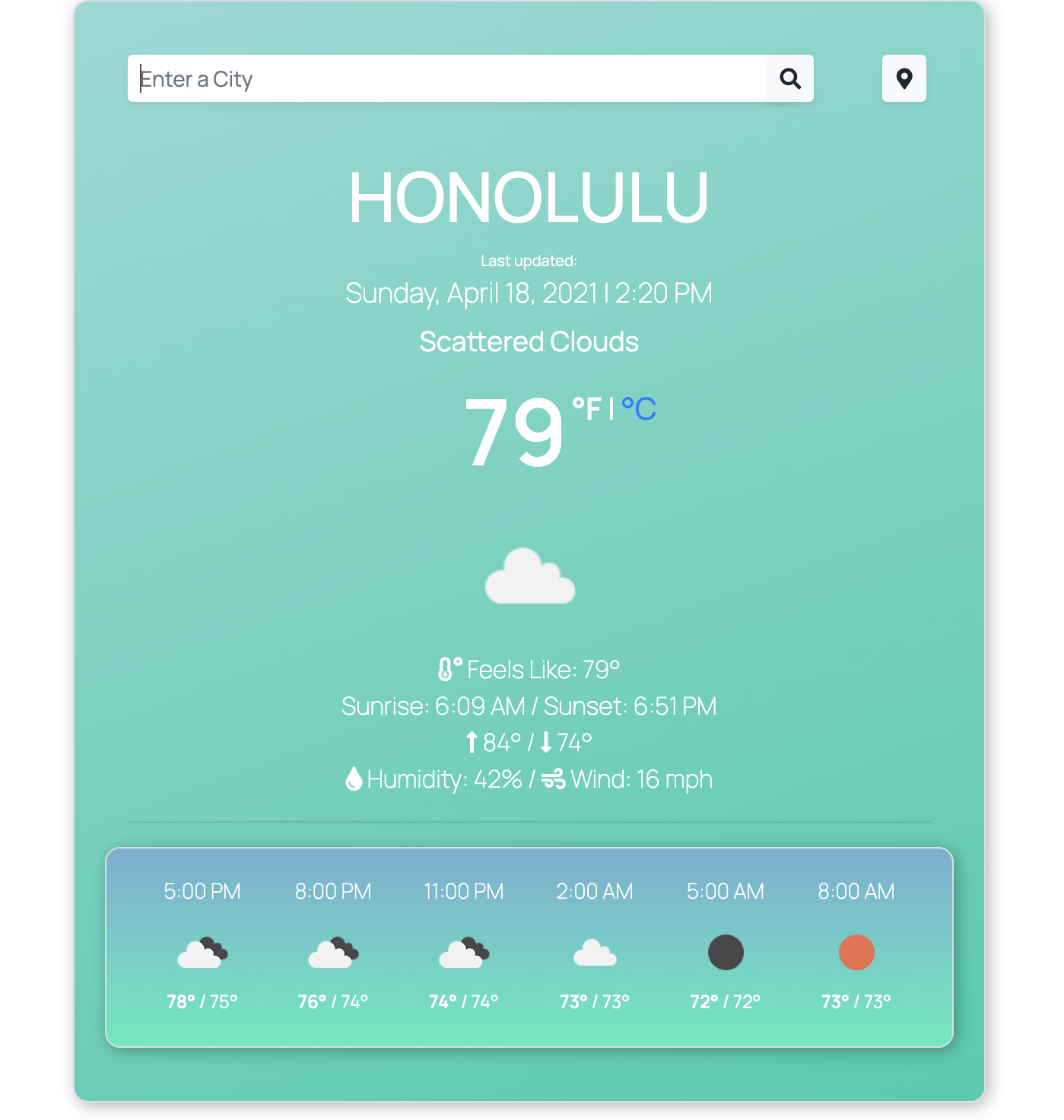 Vanilla JS Weather App